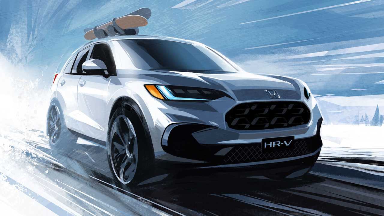 projeção em desenho do Honda HR-V 2024