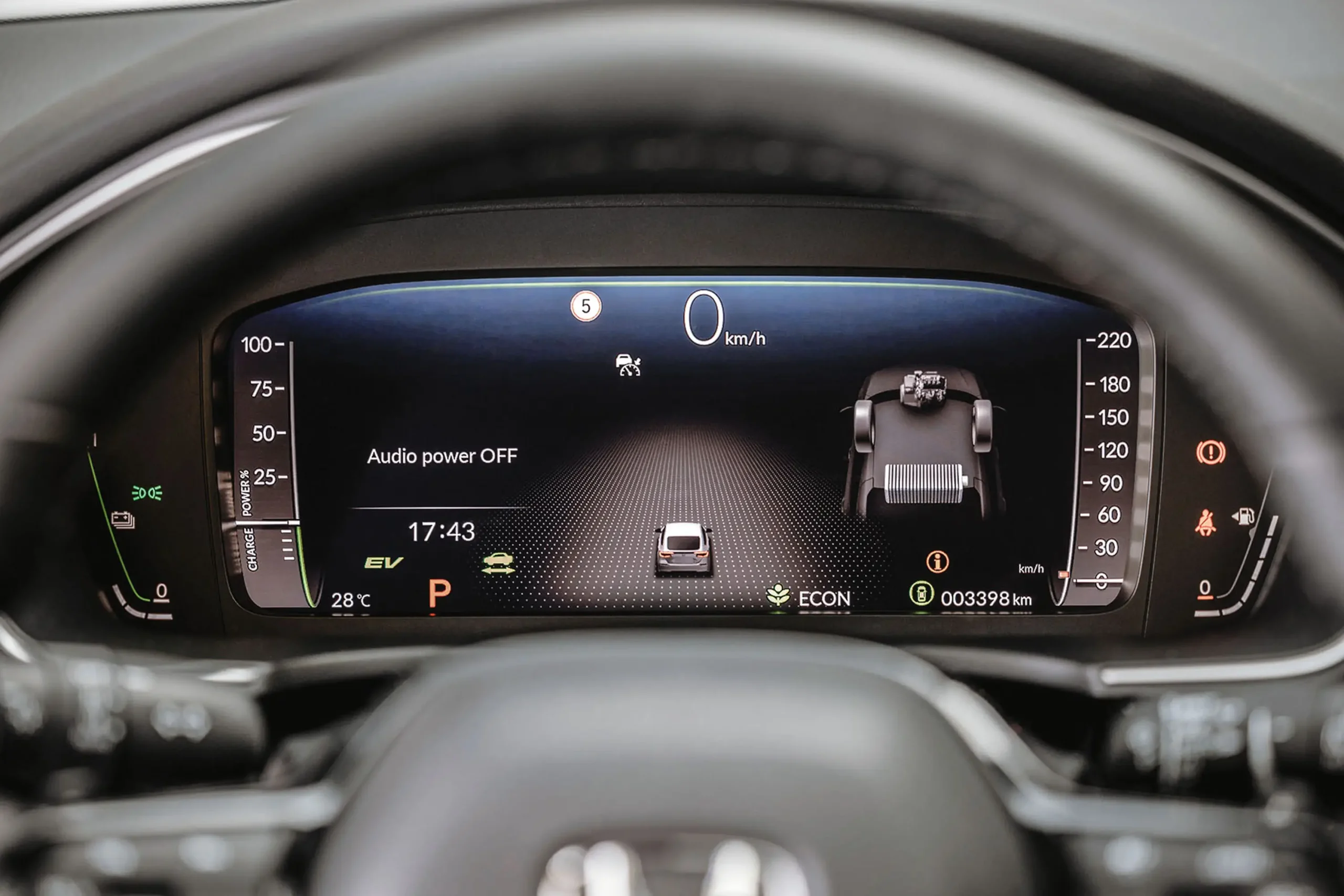 painel digital do Honda Civic Híbrido 2024