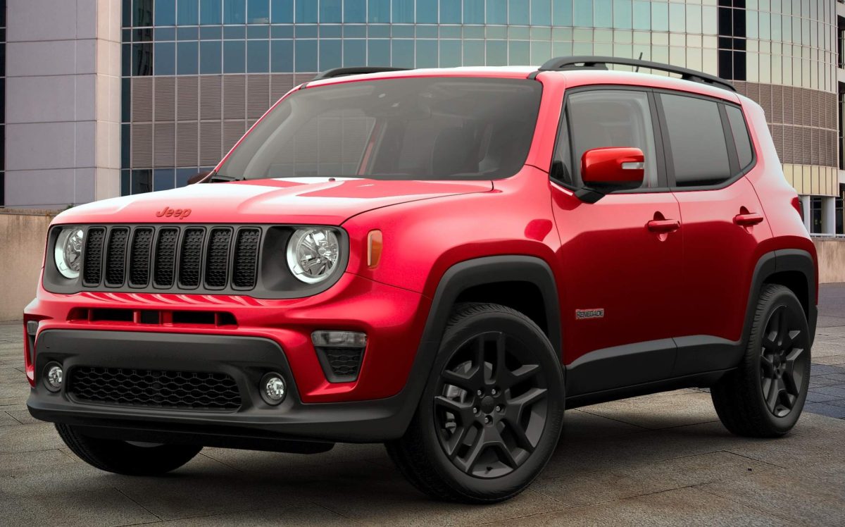 Visual externo do Jeep Renegade 2024 na cor vermelha