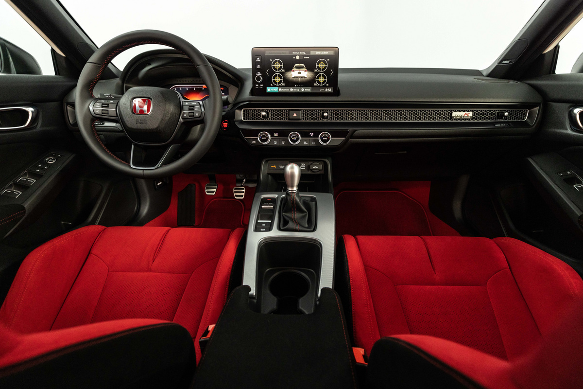 Interior premium do Honda Civic Type R 2024 