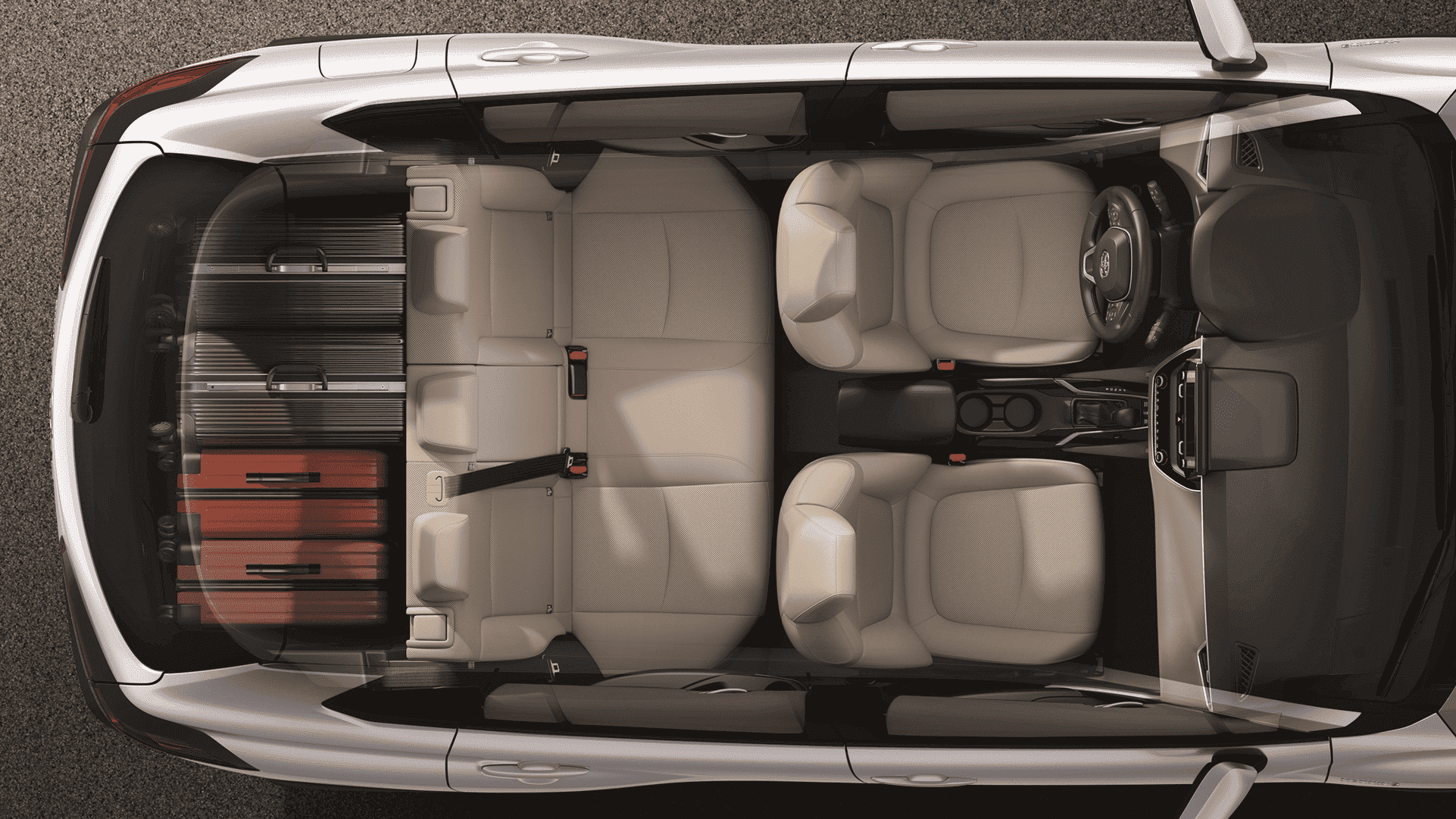 Vista aérea da parte interna do Toyota Corolla XR Cross 2024
