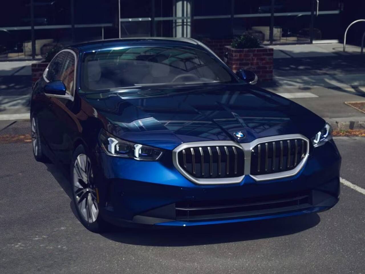 Foto panorâmica do carro da BMW