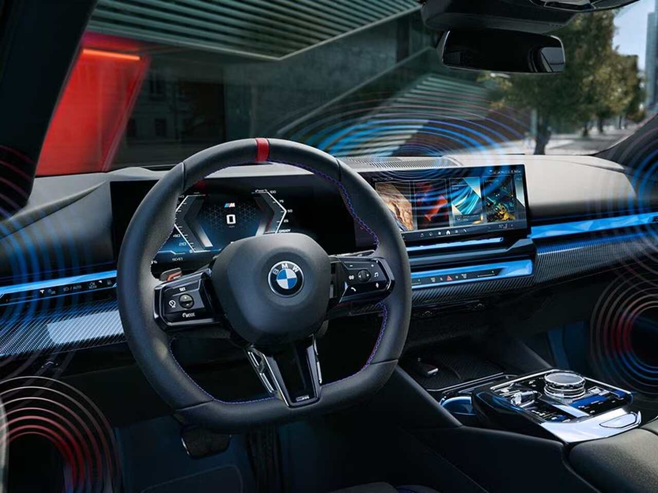 Foto interna do BMW Série 5 Sedã 2024