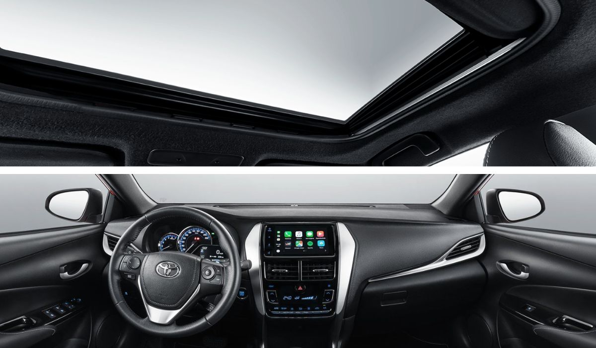 Imagem do interior do carro da Toyota